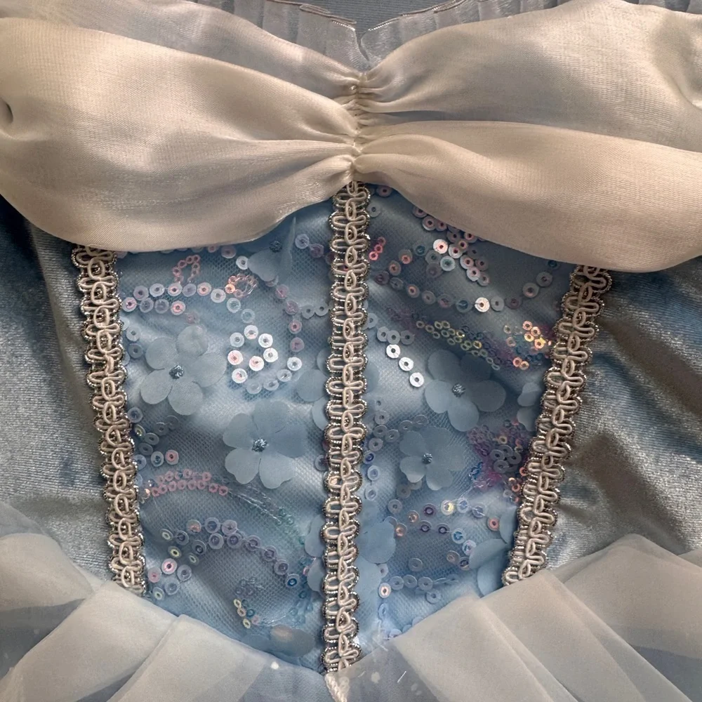 NWOT CUSTOM MADE Disney Cinderella Toddler Girl 6 Princess Dress Up Dress Gloves